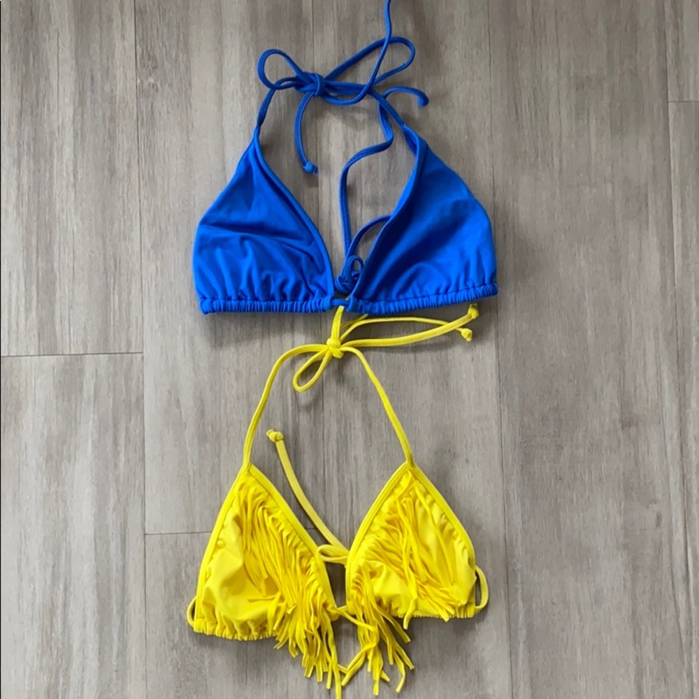 Triangle Bathing Suit Tops - Set of 2